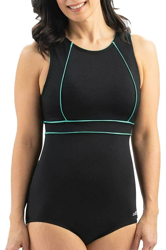 Women's Aquashape High Clasp Neck Back One Piece Swimsuit