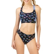 Dolfin Women's Uglies Asymmetrical Workout Two Piece Swimsuit (Be Happy, XS)