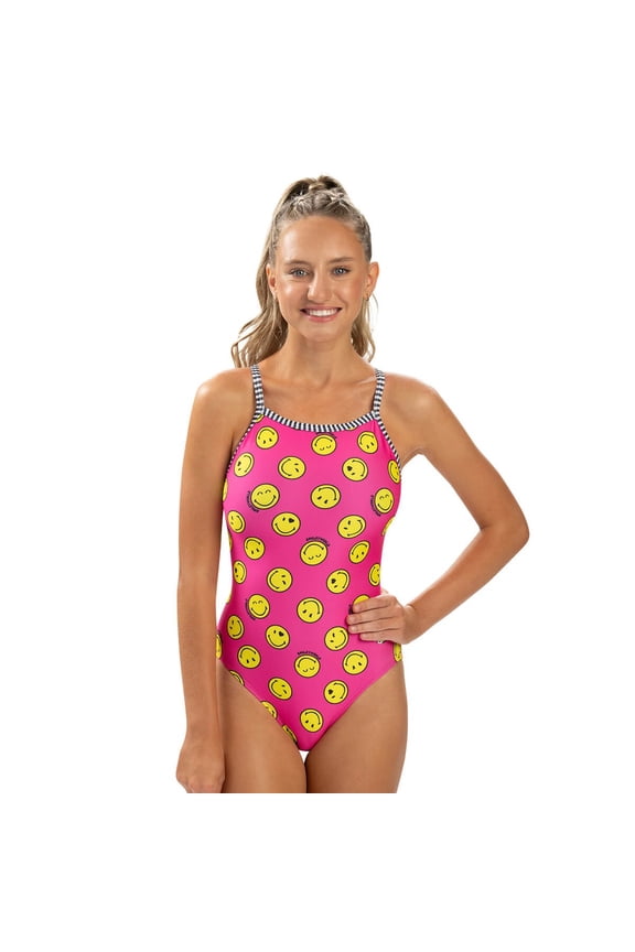 Womens Uglies SmileyWorld V-Back One Piece Swimsuit