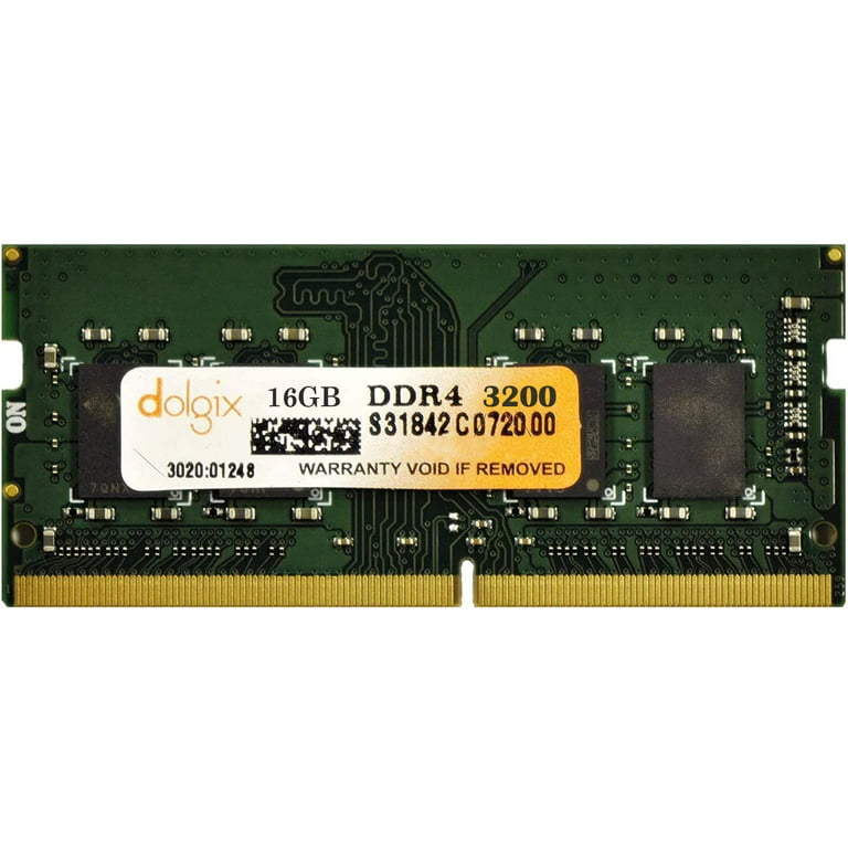 Dolgix 16GB DDR4 3200MHz PC4-25600 1.2V x8 260-Pin SODIMM Laptop RAM Memory  Module Upgrade 