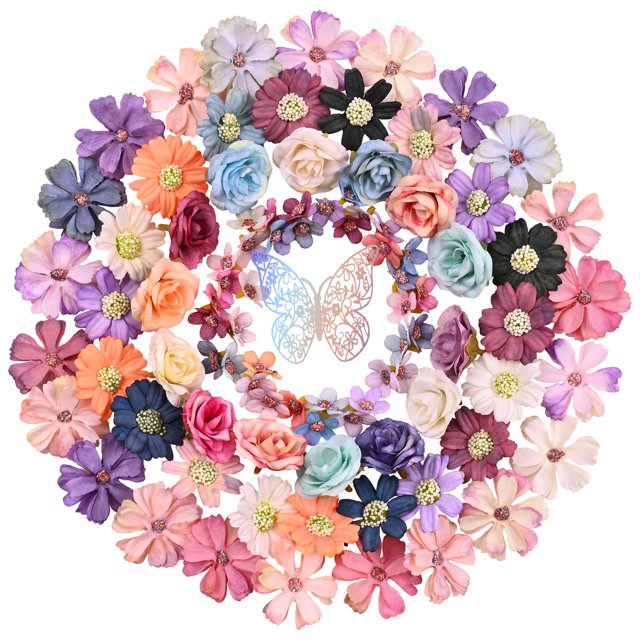 Dolicer 220 Pcs Rose Flowers Heads Artificial Flowers, 2" Fake Daisy