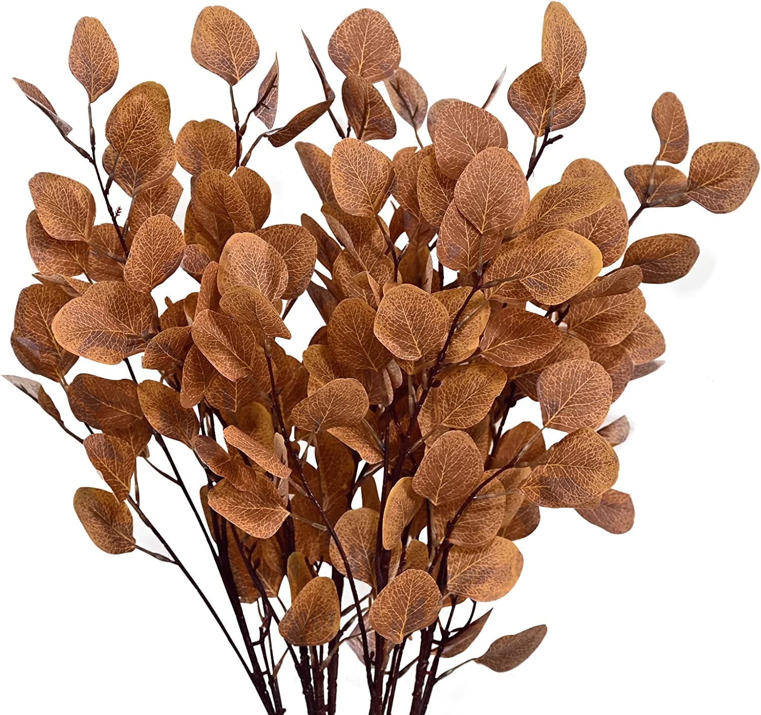 Dolicer 35.4" 6 Pcs Fall Decor Eucalyptus Stems Artificial Flowers Autumn Decor, Fake Fall Flowers Fall Decorations for Home