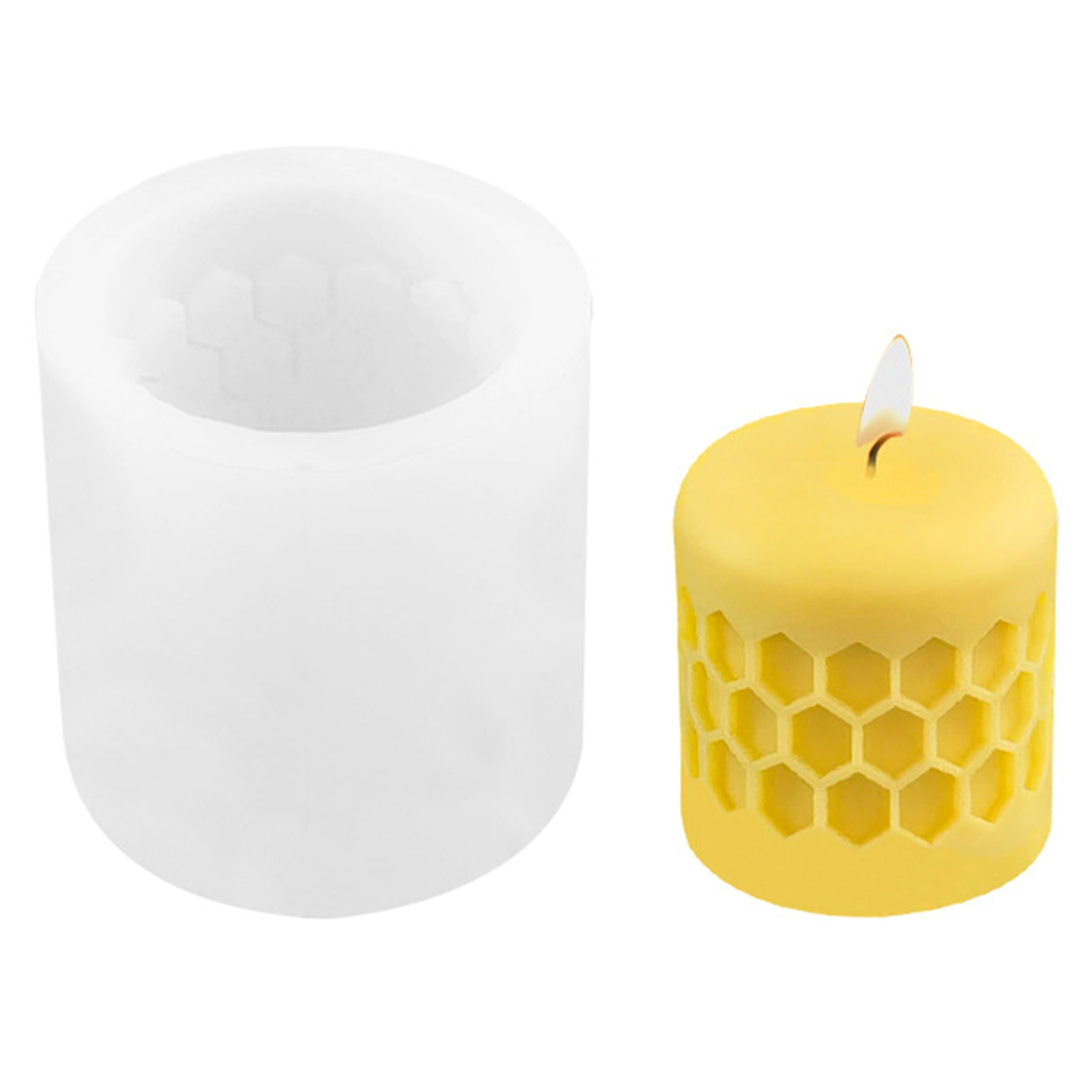 2 Pack 3D Bee Honeycomb Candle Mold Beehive Silicone Mold for Homemade  Beeswax Candle Soap Hand Lotion Bar Crayon Wax Melt Hives Candle Mold 