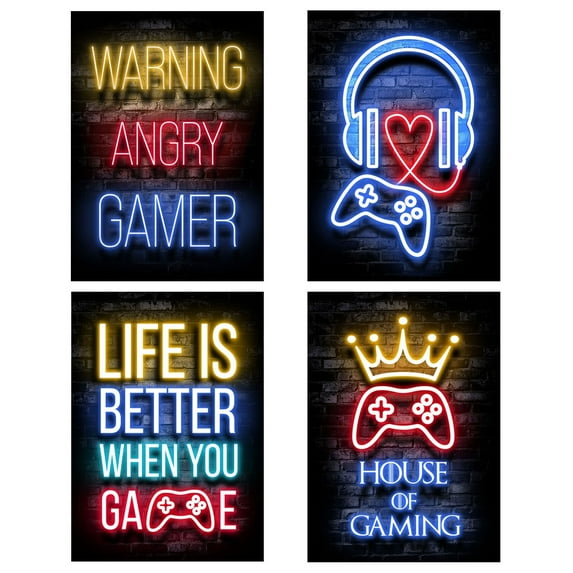 Dolked Gamer Room Decor Posters,Fashion Video Game Wall Art Decor,Game Poster Wall Art for Boys Room Decor
