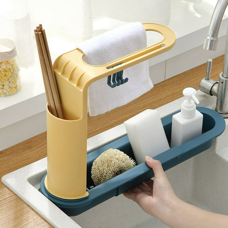 This expandable under-the-sink organizer to keep all of your