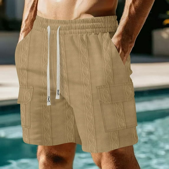 Dolkfu Athletic Summer Shorts Mens Cargo Drawstring Shorts Running Breathable Active 5 Inch Inseam Shorts Men M