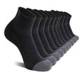 thumbnail image 1 of Dolkfu Black Socks for Men Size 13-15 Running Cushioned Cotton Crew Socks 5 Pairs Non-Slip Sport Socks for Men S, 1 of 3