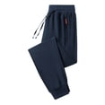 thumbnail image 1 of Dolkfu Blue Pants for Men Jogger Loose Fit Elastic Waist Drawstring Sweatpants Stylish Trousers for Men 4XL, 1 of 5