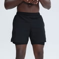 thumbnail image 1 of Dolkfu Breathable Men's Shorts Athletic Swim Trunk With Liner Beach Workout Quick Dry 4 Inch Inseam Shorts Men L, 1 of 5