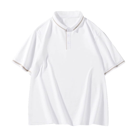 Dolkfu Business Mens Shirt Breathable Golf Shirts Short Sleeve Active Button Polos for Men M