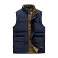 thumbnail image 1 of Dolkfu Casual Jackets for Men Winter Sherpa Lined Puffer Vest Sleeveless Plush Cotton Jacket Fall Coats for Men 3XL, 1 of 2