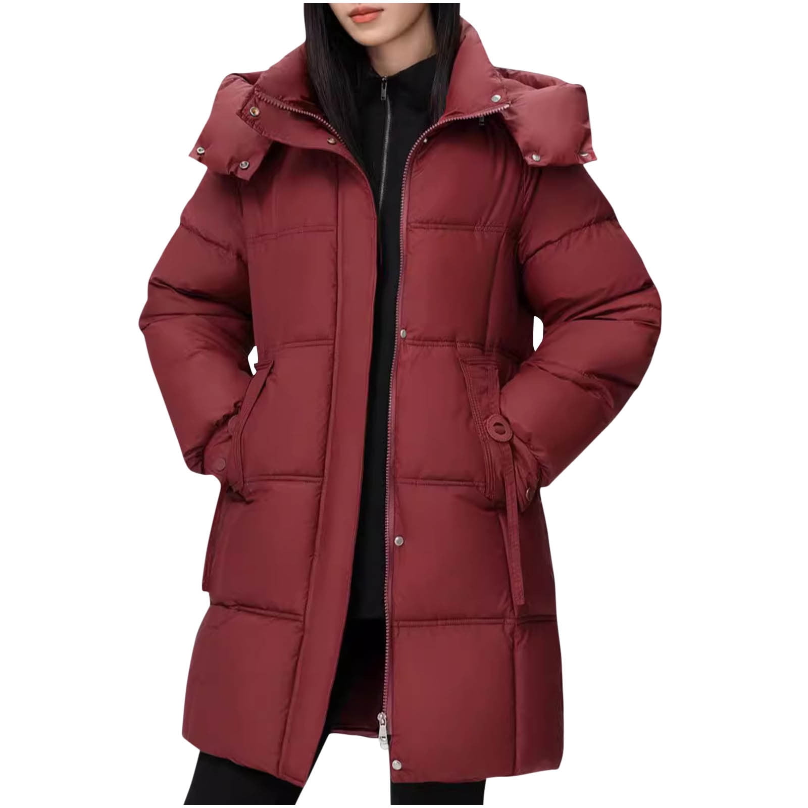 Manteau Femme Avec Capuche Amovible XIN CAN - Marron/Beige - Taille L - Occasion Très Bon État