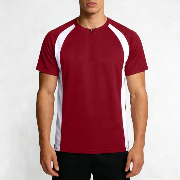 Dolkfu Color Block Mens Shirts Athletic T Shirt Workout Raglan Sleeve Crew Neck Pullover Tees for Men XXXXXL