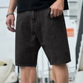 thumbnail image 1 of Dolkfu Denim Mens Shorts Casual Loose Drawstring Jean Shorts Elastic Waist Classic Fit 6 Inch Inseam Shorts Men 33, 1 of 8
