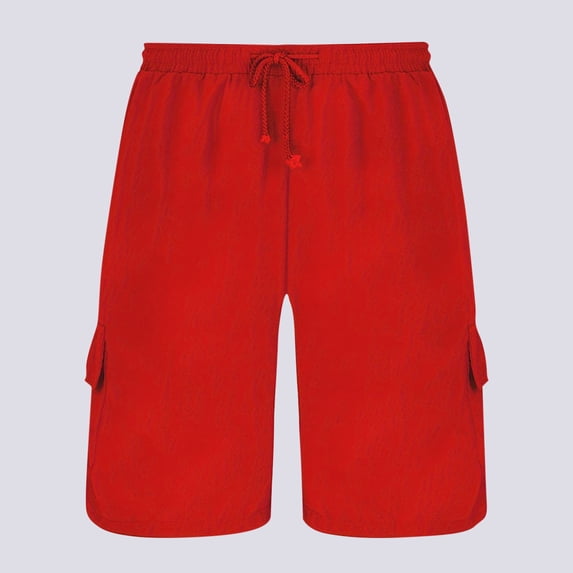 Dolkfu Drawstring Summer Shorts Mens Cargo Work Shorts Drawstring Breathable Running Men's 5 Inch Inseam Shorts S