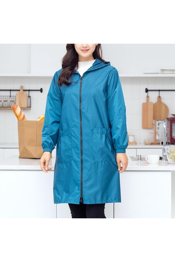 Fall Jackets for Women Blue Waterproof Lightweight Hooded Windbreaker Outdoor Rain Jacket Women Winter Coats XL