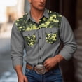 thumbnail image 1 of Dolkfu Graphic Mens Fall Shirts Button Up Workwear Workwear Stretch Relaxed Fit Collared Shirt Mens Tops XXL, 1 of 7