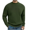 thumbnail image 1 of Dolkfu Green Sweaters for Men Trendy Crew Neck Pullover Sweaters Waffle Big and Tall Solid Knit Shirt L, 1 of 8