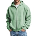 thumbnail image 1 of Dolkfu Hoodies Men Waffle Zip Up Sweatshirts Hooded Plus Size Long Sleeve Shirt Men S, 1 of 8