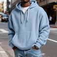 thumbnail image 1 of Dolkfu Hoodies for Men Quarter Zip Waffle Pullover Sweatshirts Long Sleeve Hooded Mens Shirts 4X, 1 of 8