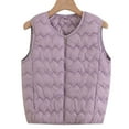 thumbnail image 1 of Dolkfu Lightweight Winter Jackets for Women Quilted Purple Puffer Jacket Solid Sleeveless Outerwear Coat Women's Coats 3XL, 1 of 3
