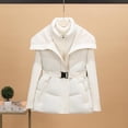thumbnail image 1 of Dolkfu Lightweight Women Jacket White Fleece Lined Puffer Vest Doulble Layer Sleeveless Outerwear Coat Coats for Women L, 1 of 5