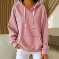 thumbnail image 1 of Dolkfu Long Sleeve Going Out Tops Red Crew Neck French Chic Pull-on Hoodie Striped Minimalist Patchwork Tops Red,Xxl, 1 of 6