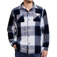 thumbnail image 1 of Dolkfu Long Sleeve Men's Shirts Casual Plaid Button Down Shirt Collared Flannel Gingham Shirts Mens Winter Shirts L, 1 of 7