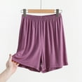 thumbnail image 1 of Dolkfu Loose Fit Shorts for Women Lounge Elastic Waist Pajama Shorts Baggy Comfy Purple Shorts for Women 2X, 1 of 6