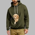 thumbnail image 1 of Dolkfu Loose Hoodies Mens Pullover Pet Pouch Sweatshirts Hooded Drawstring Plus Size Shirt for Men 4X, 1 of 5