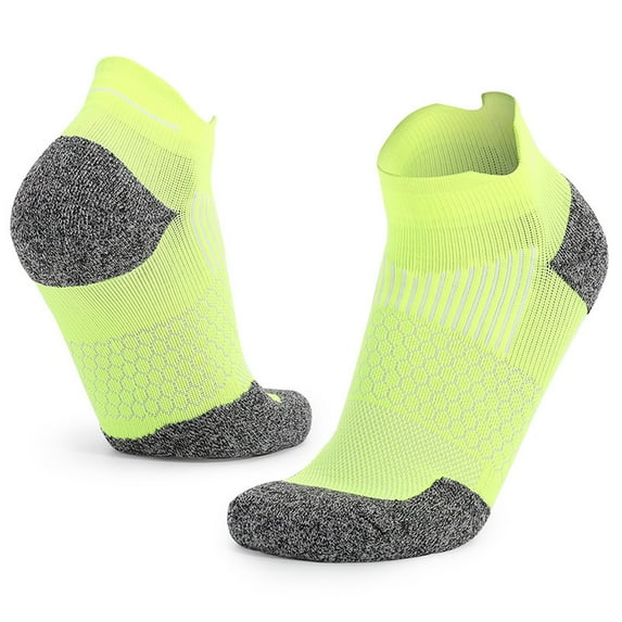 Dolkfu Low-Cut Men Socks Size 10-13 Running Green Athletic Ankle Socks with Cushion Cycling Sport Socks for Men