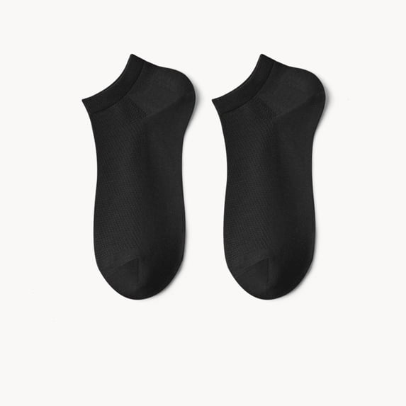 Dolkfu Low-Cut Men's Socks Size 10-13 Thin Black Ankle Socks 5 Pairs Wicking Athletic Socks Men