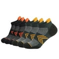 thumbnail image 1 of Dolkfu Men Socks 6 Pairs Orange Low-Cut Cotton Ankle Socks Non-Slip Men Wicking Athletic Socks L, 1 of 4