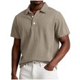 thumbnail image 1 of Dolkfu Men's Shirts Yellow Button Collared Short Sleeve Polos Golf Athletic Business White Tees for Men,S, 1 of 4