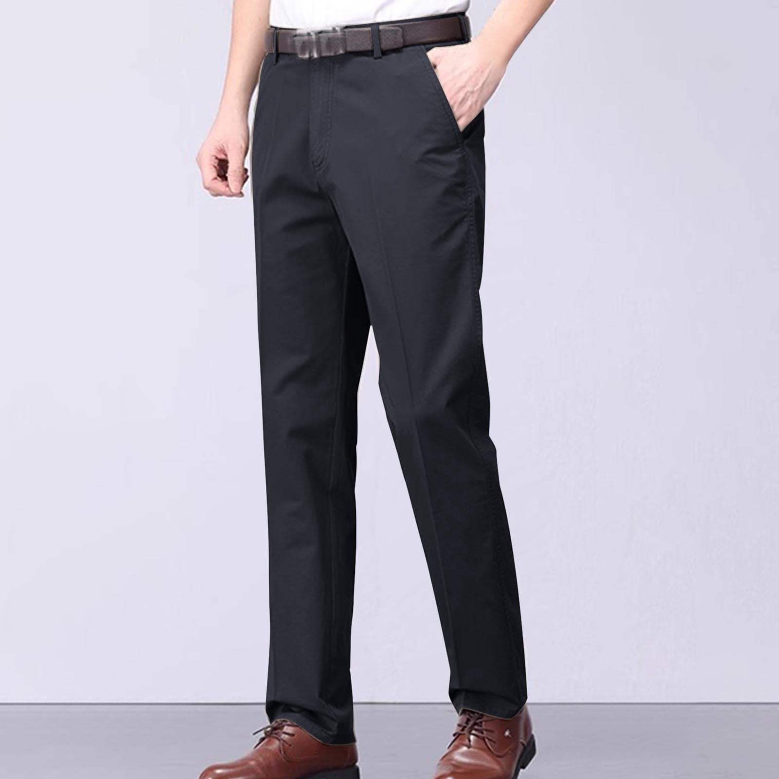 Men'S Dress Pants Trousers Flat Front Slacks Royal Blue main image 1