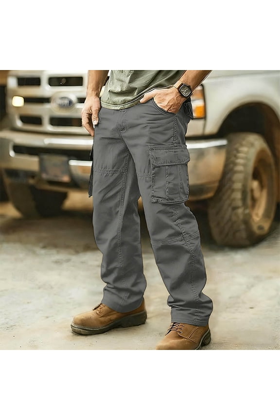 Mens Pants Drawstring Green Wide Leg Sweatpants Straight Leg Streetwear Parachute Pants Trousers for Men L