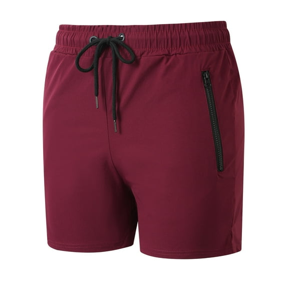 Dolkfu Mens Shorts Drawstring Athletic Basketball Shorts Elastic Waist Zipper Pocket Gym Mens 5 Inch Inseam Shorts XL