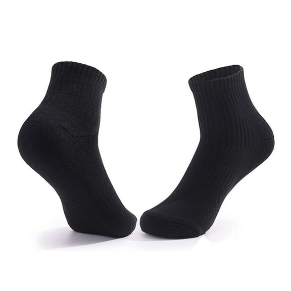 Dolkfu Mens Socks Size 13-15 Black Cushioned Running Athletic Socks Breathable Athletic Crew Socks for Men