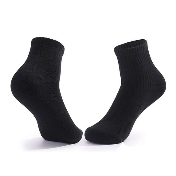 Dolkfu Mens Socks Size 13-15 Black Cushioned Running Athletic Socks Breathable Athletic Crew Socks for Men