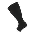 thumbnail image 1 of Dolkfu Open Toe Mens Socks Size 10-13 Black Wide Calf Plus Size Compression Socks Nursing Men High Support Knee-High Socks 3XL, 1 of 2
