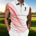 thumbnail image 1 of Dolkfu Orange Shirts&nbsp;for Men Sleeveless Mesh Collared Golf Tops Fashion Modern Patchwork Quarter Zip Leisure Turndown Collar Tank Top Orange,Xxl, 1 of 5