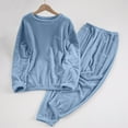 thumbnail image 1 of Dolkfu Pajamas for Women Set Fluffy Fuzzy Fleece Long Sleeve Solid Pjs Suits Comfy Sleepwear for Women S, 1 of 6