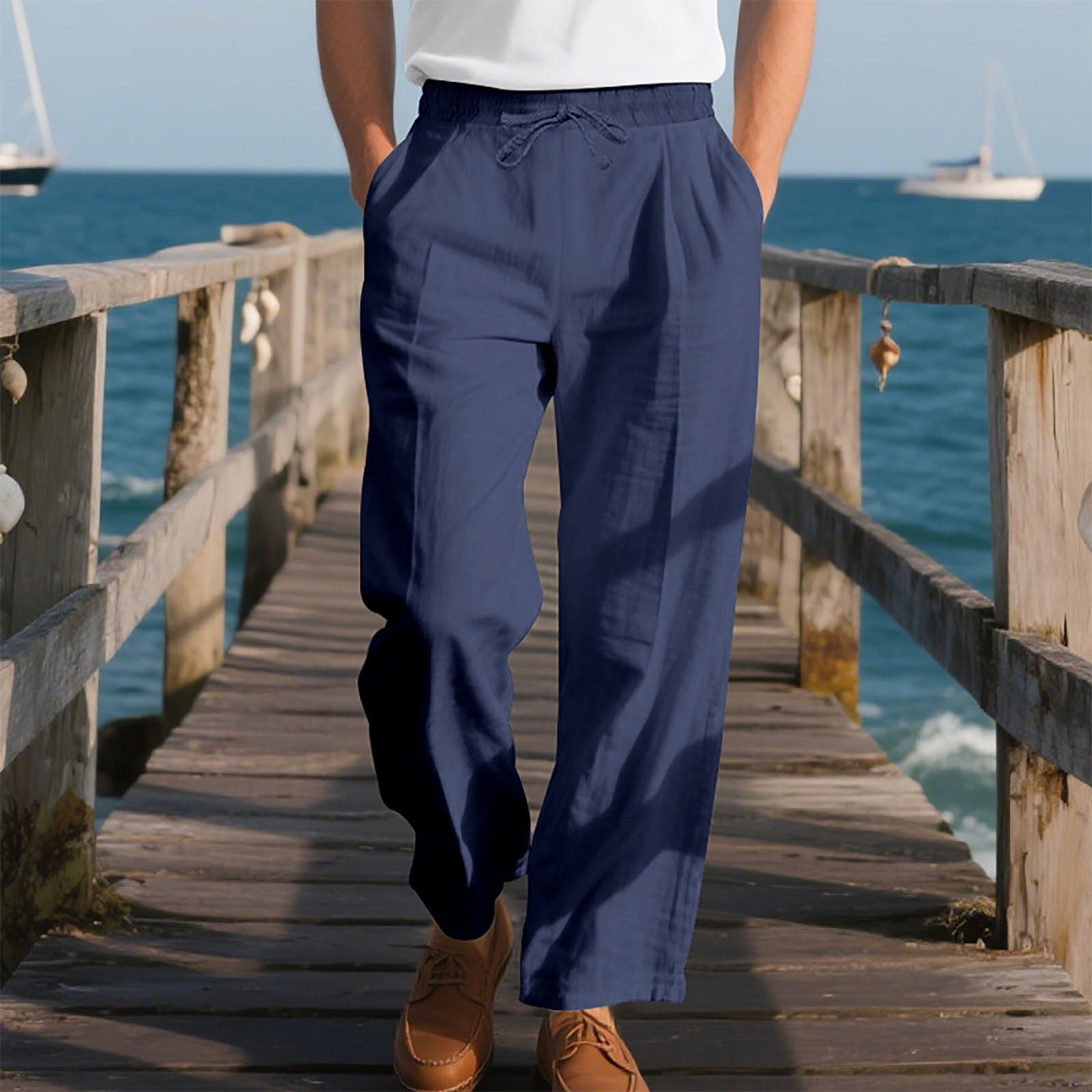 Men's Beach Pants Loose Plus Size
