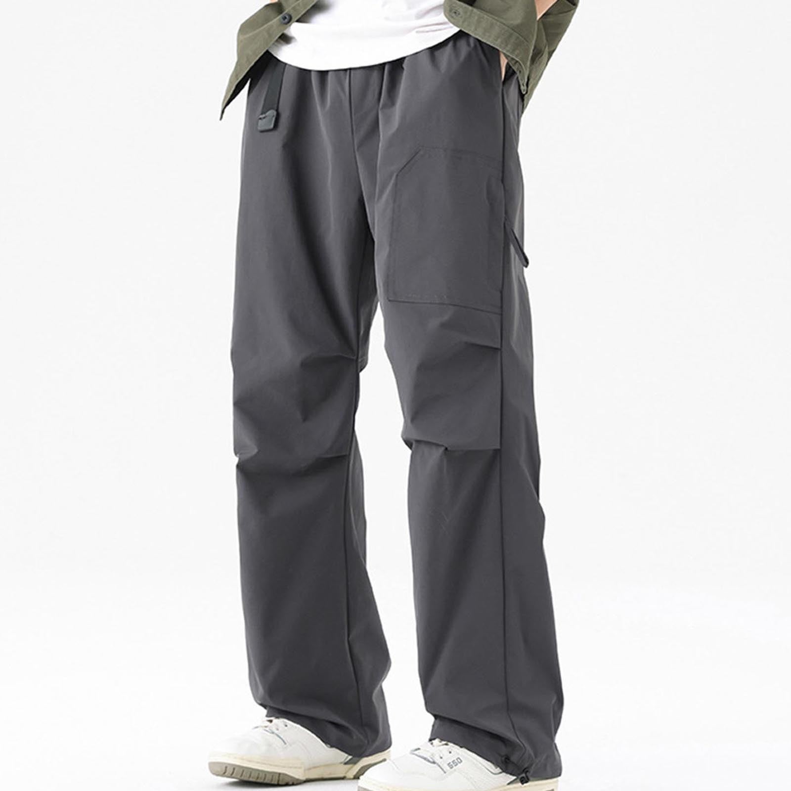Men's Full Size Slit Straight Leg Pants Plus Size