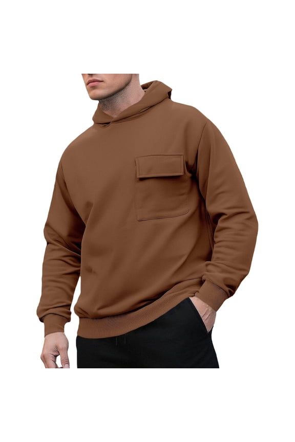 Pullover Hoodies Men Loose Long Sleeve Sweatshirts Hooded Pocket Fleece Mens Shirt 3X