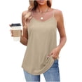 thumbnail image 1 of Dolkfu Scoop Neck Spring Tops for Women 2026 Spaghetti Strap Tank Tops Sleeveless Loose Fit Women Tee Shirts S, 1 of 6
