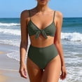 thumbnail image 1 of Dolkfu Sexy Swimsuits for Women High Waisted Tummy Control Bikini Sets Two Piece Coverage Tie Knot Womens Swimwear L, 1 of 5
