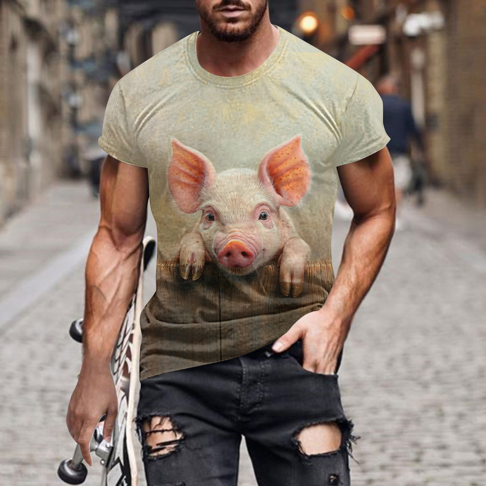 Pn On MEN'S ALL OVER PRNT SHRTS - Vsually Stunnng Graphc T-Shrts