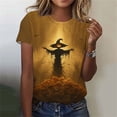 thumbnail image 1 of Dolkfu Shirts for Women Halloween Crew Neck Multicolor Short Sleeve T-Shirts Graphic Prints Modern Relaxed Fit Refreshing T-Shirts Multicolor,L, 1 of 6