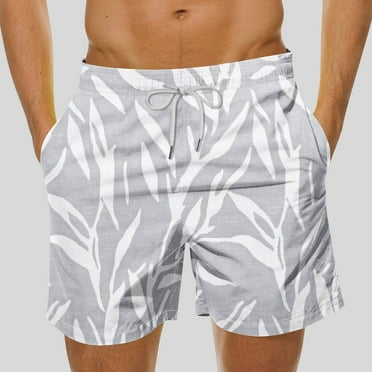 Dolkfu Mens 6 inch Shorts Drawstring Graphic Relaxed Fit Stretch Loose Fit Swimwear Board Shorts 2025 Mens Shorts,L